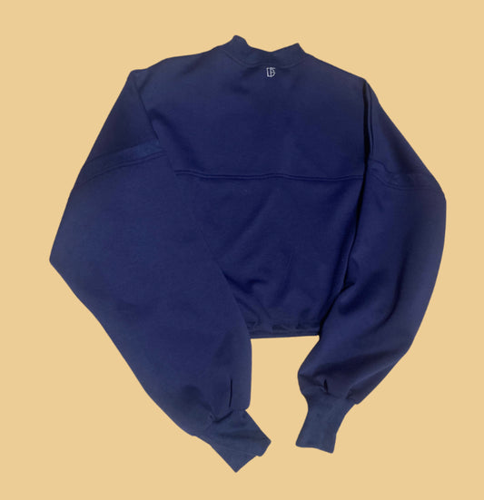 Cropped pull over hoodie